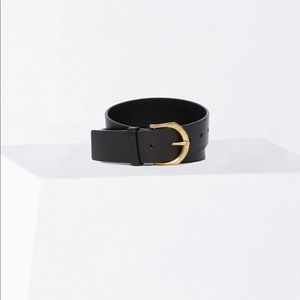 Janessa Leone Leather Belt 03 in Black